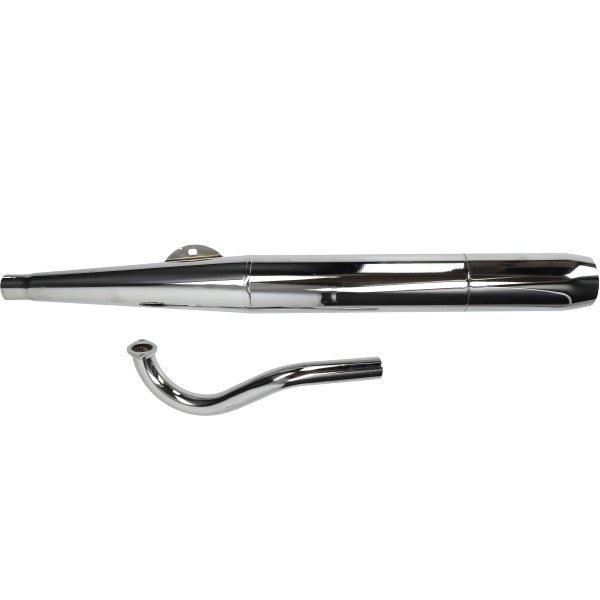 Uitlaat Jamarcol 6.3 met Bocht (Made In EU) Chroom Puch, Puch Maxi