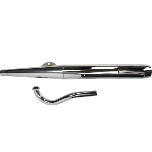 Uitlaat Jamarcol 6.3 met Bocht (Made In EU) Chroom Puch, Puch Maxi