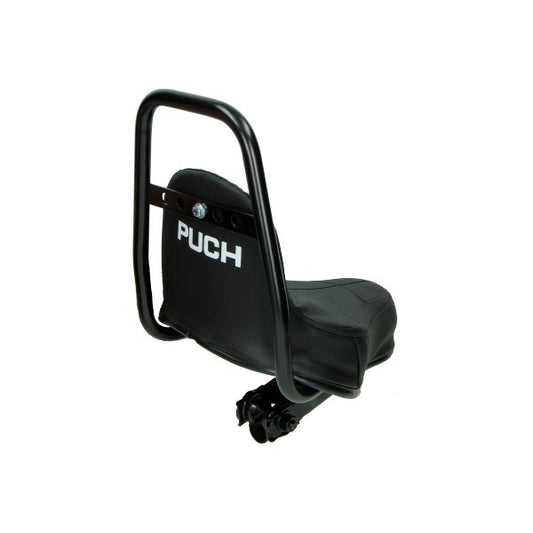 Zadel Chopper (Made In EU) met Opdruk Zwart Puch Maxi