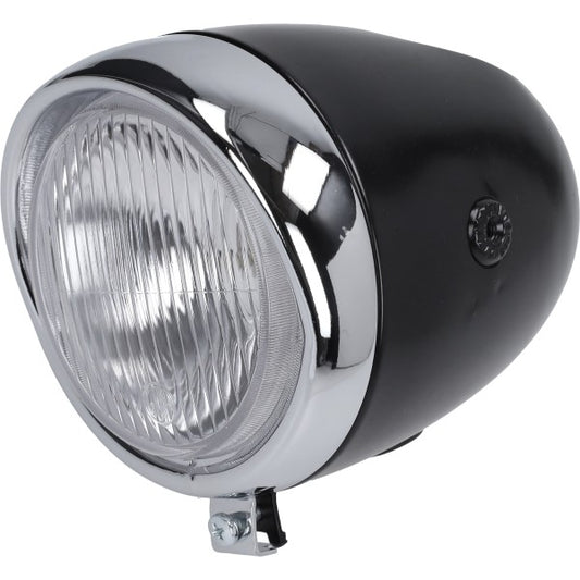 Koplamp Guia Ei-model 130mm Zwart Bromfiets, Classic, Puch, Puch Maxi