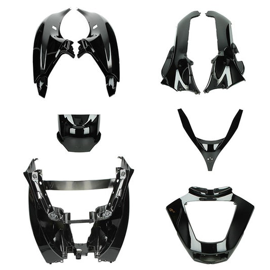 Plaatwerkset MP3 125-500CC 2008-2013 Zwart Glans 8-DELIG