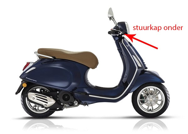Stuurkap Piaggio Origineel Onder Blauw met 289/A Primavera 1B005469000DK=OP=OP