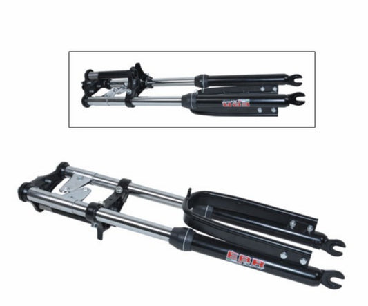 Voorvork EBR Lang Breed Versterkt + Stabilisator Compleet 65cm Zwart Puch Maxi 540