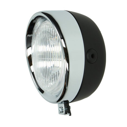 Koplamp DMP Rond Classic Zwart Puch Maxi, Puch