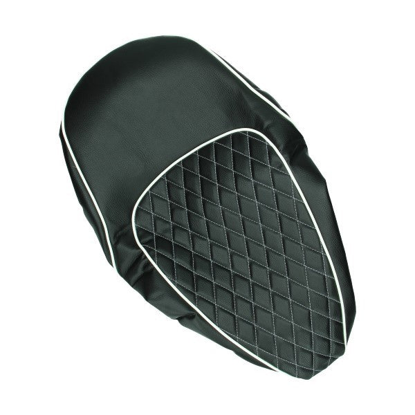 Buddydek Regia (Made In EU) Chesterfield Zwart met Witte Bies Vespa Lx