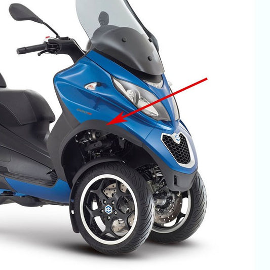 Voorspatbord Piaggio Origineel Rand Rechts Zwart MP3 2B0007076000C5