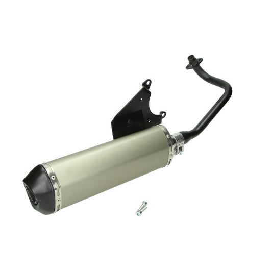 Uitlaat Jamarcol Ovaal EURO-2 (Model Akrapovic) Alu/zwart Sco Piaggio 4T-2V, Zip 4T