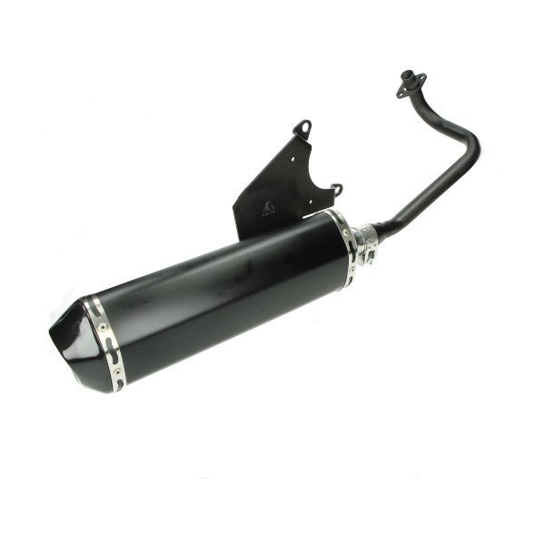 Uitlaat Jamarcol Ovaal EURO-2 (Model Akrapovic) Zwart/zwart Lx 4T-2V, Zip 4T 2v