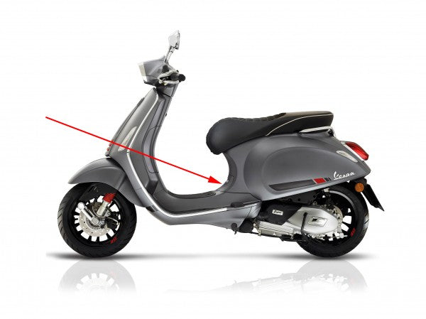 Klep Piaggio Origineel Bodyscherm Grijs Titanio 707/C Sprint Sport 67361900HQ