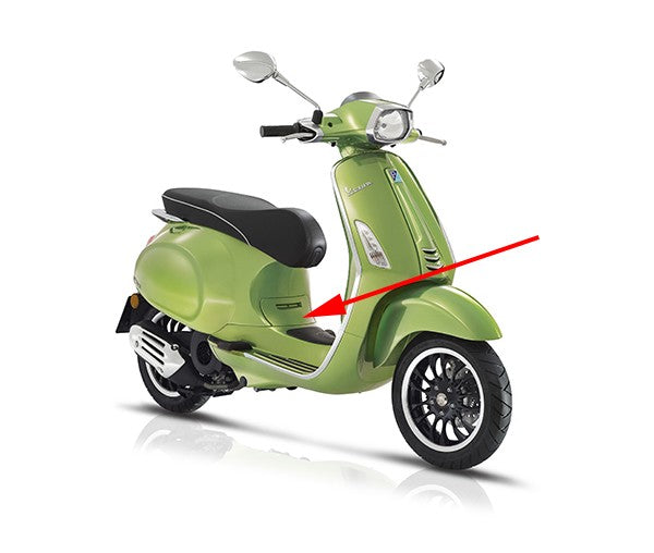 Klep Piaggio Origineel Bodyscherm Groen Metallic 341/A Sprint 67361900VU=OP=OP