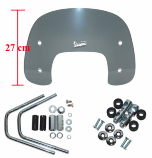 Windscherm Piaggio Origineel met Bevestigingsset Laag 27cm Smoke Vespa S 672305