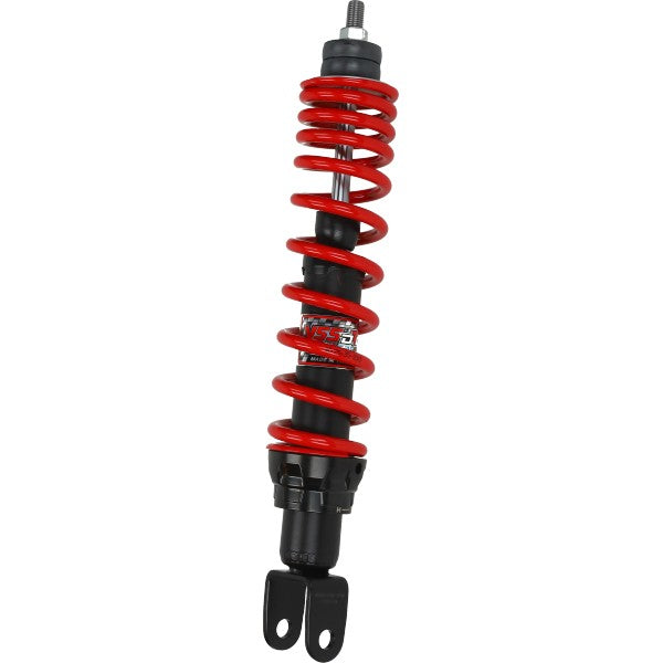 Schokbreker Yss Hybrid DTG 300mm Zwart/rood Gilera Runner, Nrg, Sco Piaggio 2T, Zip 4T, Zip Sp, ET2-ET4, Vespa Lx, Vespa S