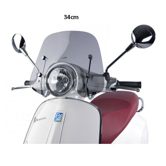 Windscherm Piaggio Origineel met Bevestigingsset + Bevestigingsset 34cm Smoke Primavera 1B000909