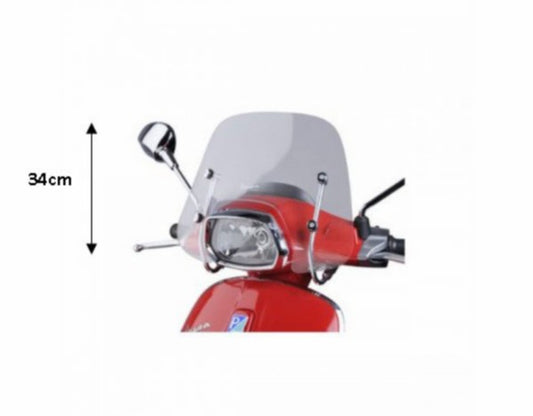Windscherm Piaggio Origineel met Bevestigingsset Laag 34cm Smoke Sprint 1B001162