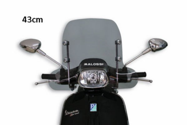 Windscherm Malossi met Bevestigingsset 43cm Smoke Sprint 4516342