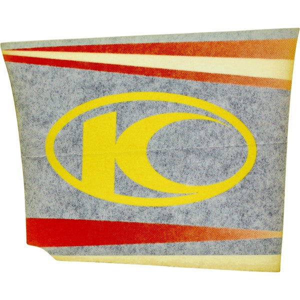 Kymco sticker beenschild links Agility oranje/zwart 7003228O