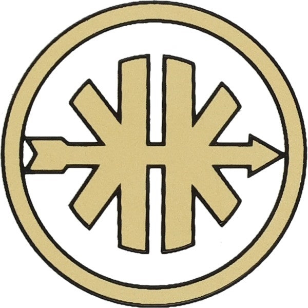 Sticker Rond Logo 3.5cm Zwart/goud Kreidler