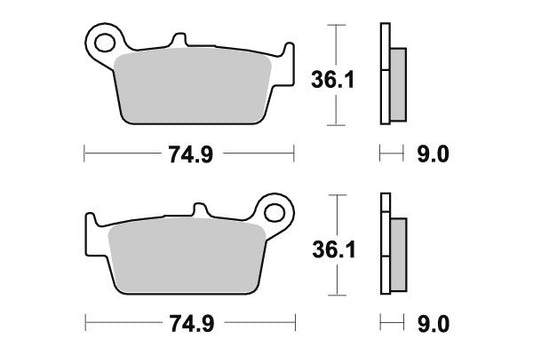 SBS remblokset voor China Retro/Torino, KB-K12, Lead, NSR, Scout
