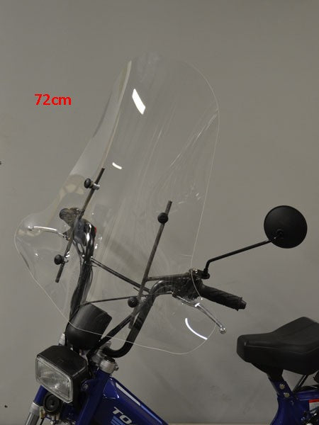 Windscherm Regia met Bevestigingsset (Made In EU) Hoog 72cm Helder Agm Goccia GEV1000, Tomos A35