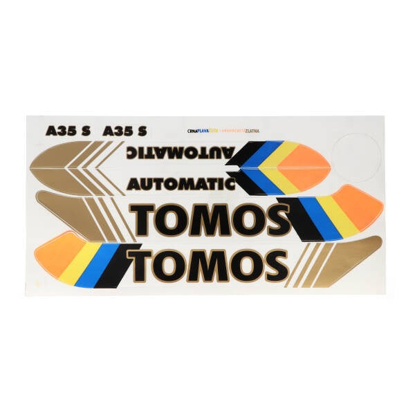 Stickerset Tank Fluor Tomos A35, Tomos