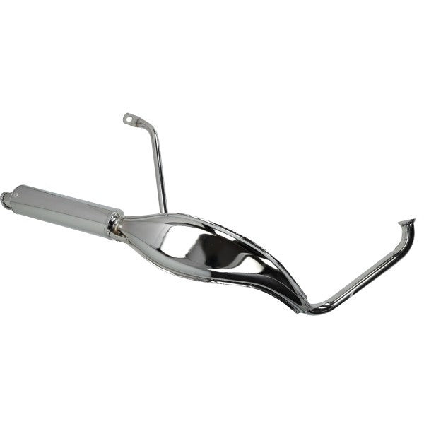 Uitlaat Tecno Hoog Fish 28mm Chroom Tomos, A3, A35