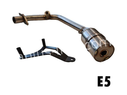 RVS Uitlaatbocht + Ophanging Vespa Sprint / Primavera / Piaggio Zip E5 i-Get