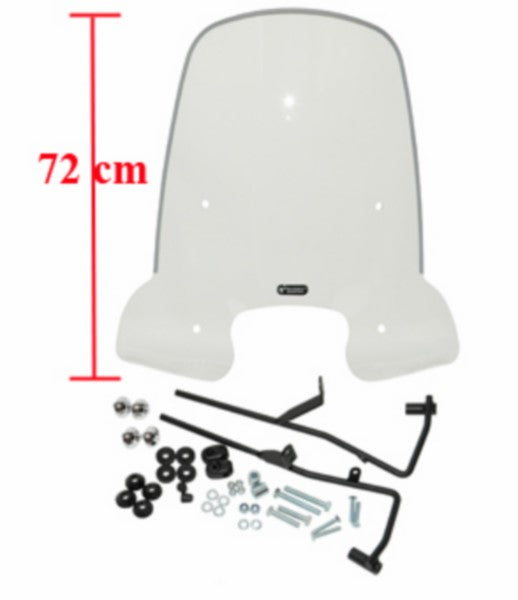 Windscherm Peugeot Origineel met Bevestigingsset Hoog 72cm Helder Tweet PG530-APA-P0L