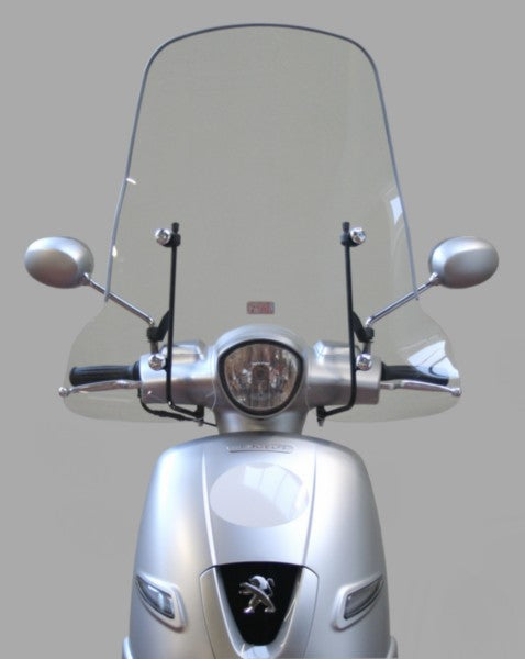 Windscherm Peugeot Origineel met Bevestigingsset Hoog 70cm Helder Django PG530-DJA-00L