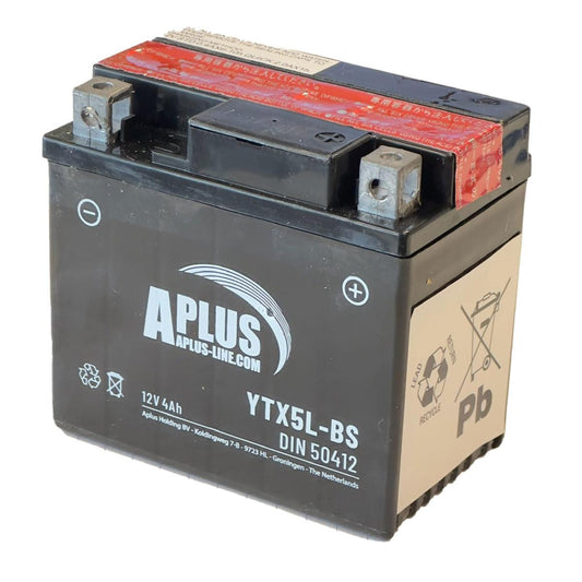 Accu Aplus YTX5L-BS / FTX5L-BS 12V 4Ah – Piaggio 2T / Vespa / Yamaha / Peugeot / Aprilia