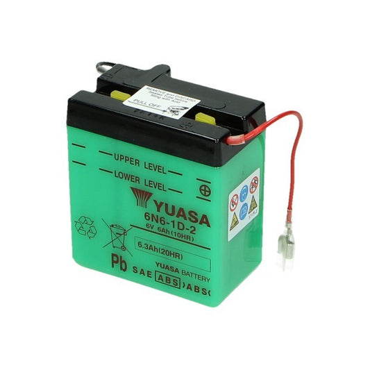 Accu Yuasa 6N6-1D-2 6V 6Ah Droge Accu 97x55x110mm