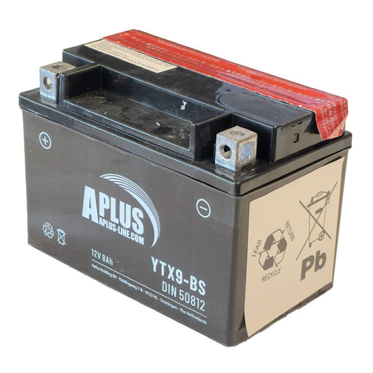 Accu Aplus YTX9-BS / DTX9-BS 12V 8Ah – Piaggio Zip 4T2V / Sfera RST / Skipper / Honda / Kawasaki