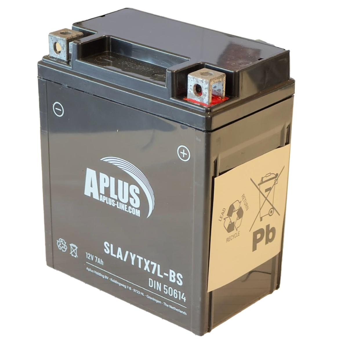 Accu Aplus SLA YTX7L-BS 12V 7Ah – Piaggio Zip iGet / Liberty iGet / Vespa Primavera / Sprint
