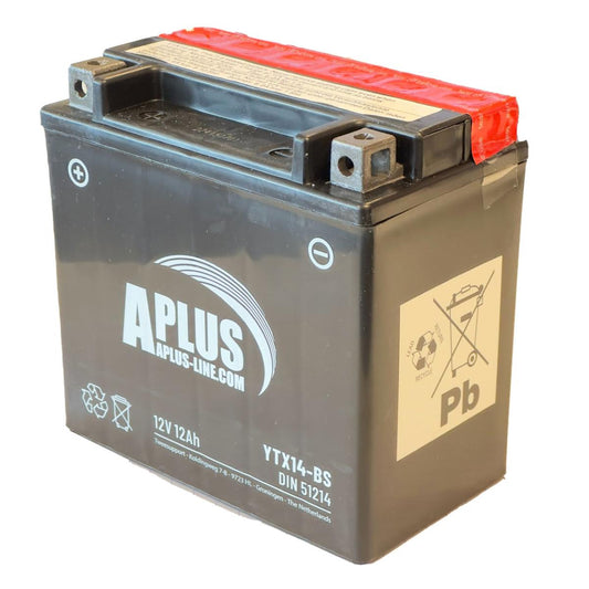 Accu Aplus YTX14-BS / DTX14-BS 12V 12Ah – Vespa GTS 250/300 / Piaggio MP3 / Beverly / X8 / X10
