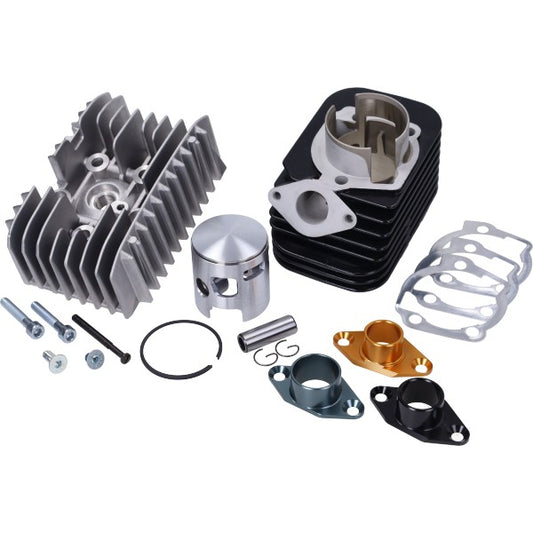 Cilinder Pinasco + Cilinderkop Pen 12 80cc Evoten Quadro Full Citta, Vespa, Ciao, Si 26028508