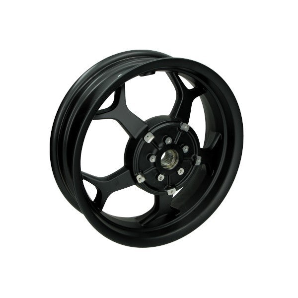 Achterwiel Piaggio Origineel 14 Inch EURO-4/5 Maxi Sport Zwart Glans MP3 400, MP3 350 E4, MP3 500cc Sport 1C003493