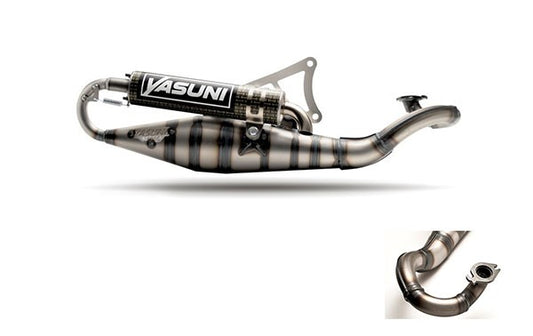 Uitlaat Yasuni Carrera 10 Blank/kevlar Sco Piaggio 2T TUB317