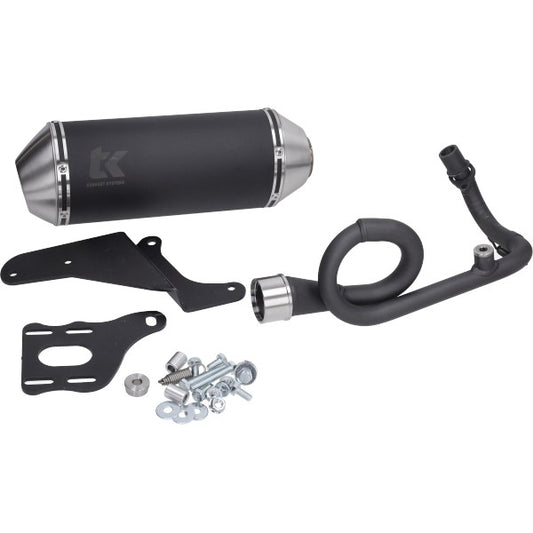 Uitlaat Turbokit 4T 2v '14-'18 Gmax EURO4 Zwart Alu Primavera, Sprint M4T150
