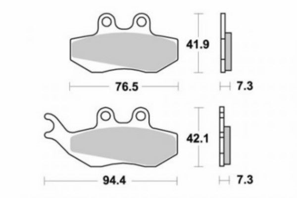 Remblokset Sbs voor Dna, Dna 180cc, DT50LC, RS1, RS1999, Runner 180cc, Runner Pro, Rx, Tzr, Xsm, Xtm 120HF