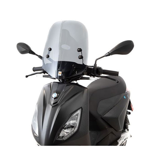 Windscherm Isotta met Bevestigingsset Laag Smoke PIAGGIO1+ (One)=op=op