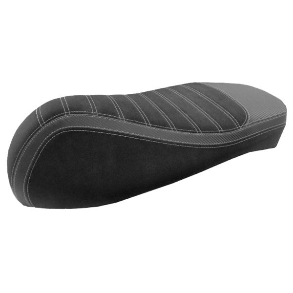 Buddydek Regia Alcantara Streep Sport (Made In EU) Vespa Zwart/grijs <2023 Gts 125cc, Gts 250cc, Gts 300 (EURO4)