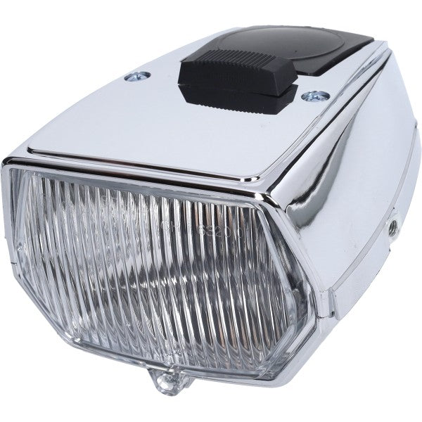 Koplamp DMP + Schakelaar Vierkant 115mm Chroom Puch Maxi, Puch