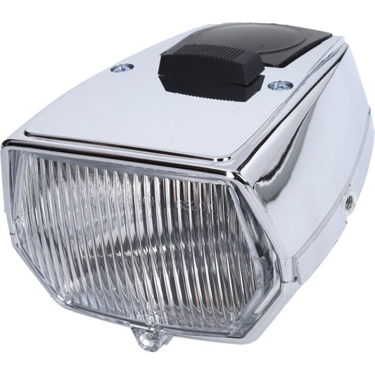 Koplamp DMP + Schakelaar Vierkant 115mm Chroom Puch Maxi, Puch