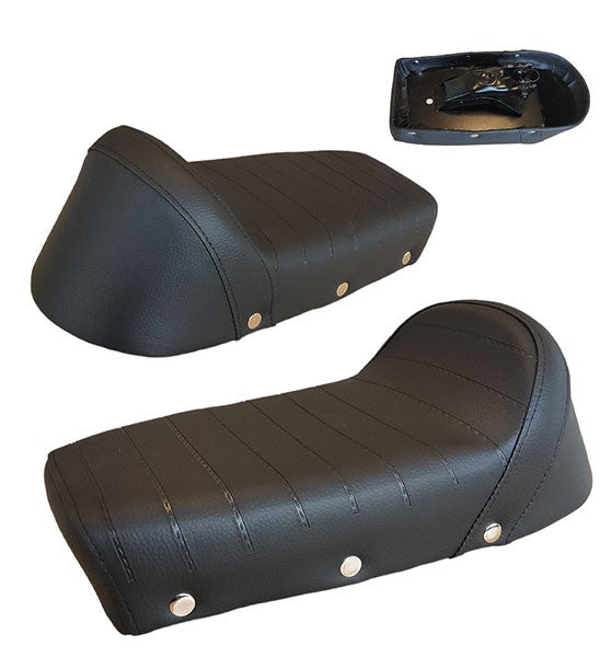 Buddyseat Kort zonder Opdruk Sport Zwart Bromfiets, Kreidler, Sachs, Puch Maxi