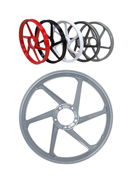 Voorwiel/achterwiel Fast-arrow Aluminium SPORT-1 6 Spaaks 17-INCH Zilver X30, X50, Puch Maxi