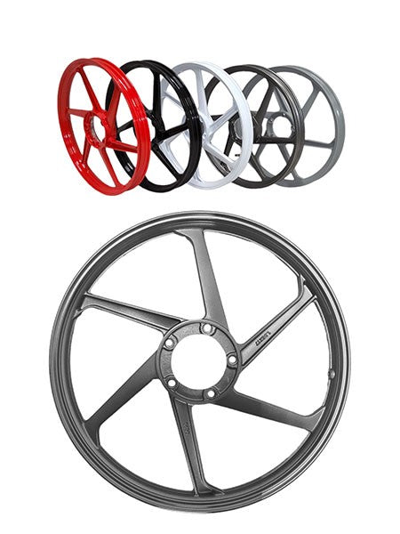 voorwiel/achterwiel fast-arrow aluminium sport-1 6 spaaks 17-inch antraciet X30, x50, puch maxi