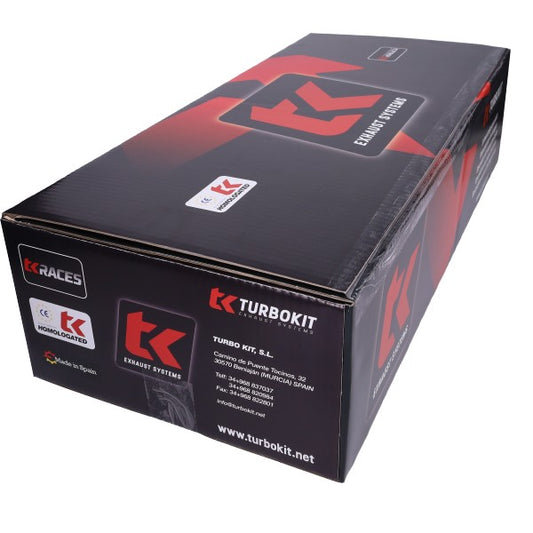 Uitlaat Turbokit Ovaal EURO-4 Gmax Zwart/alu Zip 4T 3v