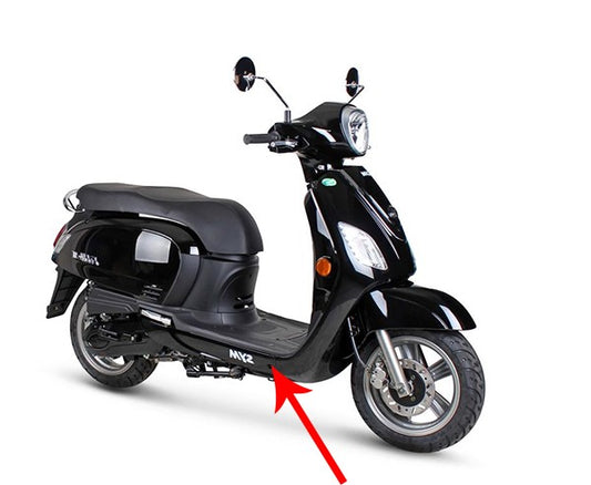 onderspoiler Sym origineel rechts zwart fiddle 3 83520-xfa-000-kg=op=op