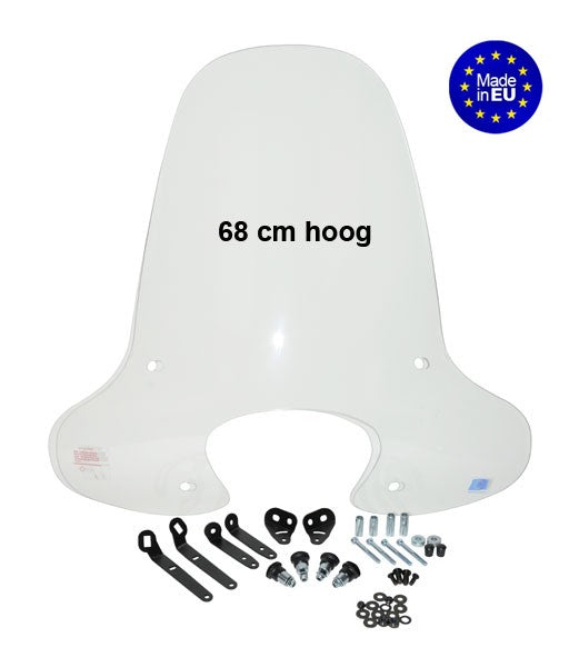 Windscherm Regia met Bevestigingsset Hoog (Made In EU) New Classic Bellagio/iva-firenzo/razzo-vinice/berini-classic/gt- 68cm Helder Agm LX