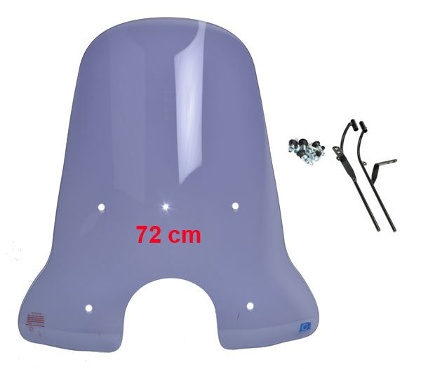 Windscherm Regia met bevestigingsset hoog ronde koplamp smoke (made in EU) BTC Riva, china lx/napoli, gts toscana, vx50