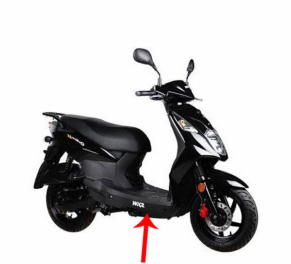 Onderspoiler SYM Zwart Orbit 2, Xpro